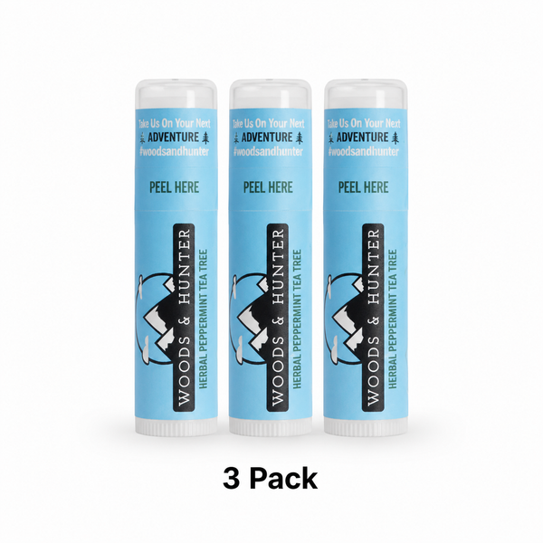 Woods & Hunter Herbal Peppermint Tea Tree Lip Balm ( 3 Pack )