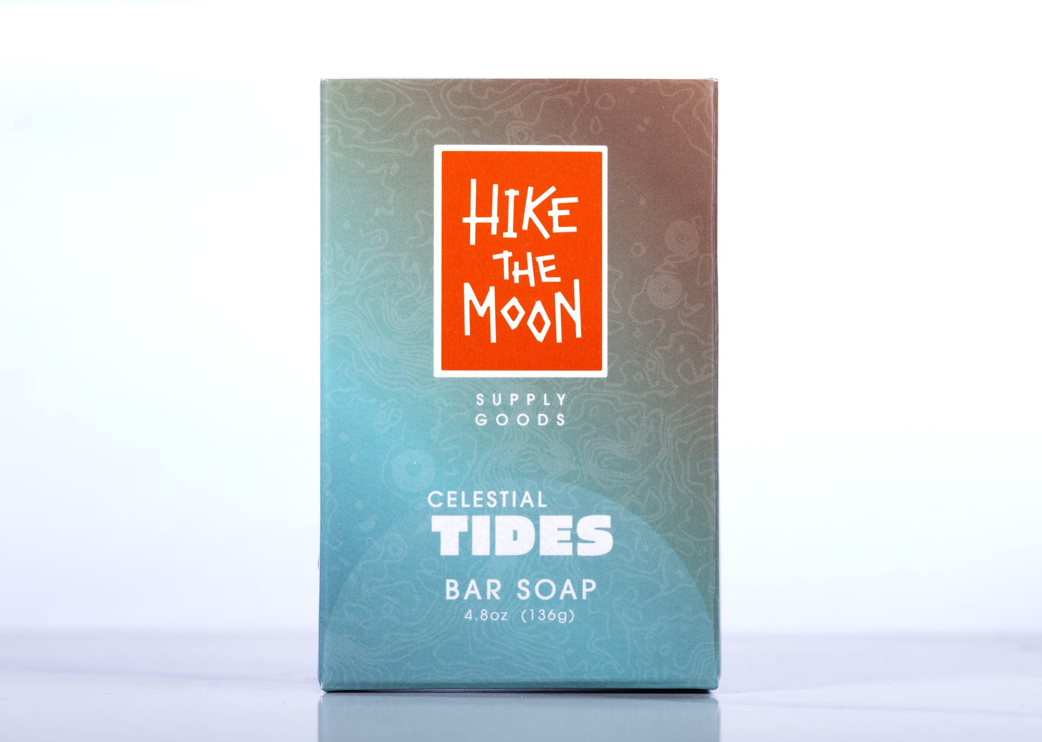 Sandalwood, musk and patchouli charcoal bar soap, front view — Hike the Moon