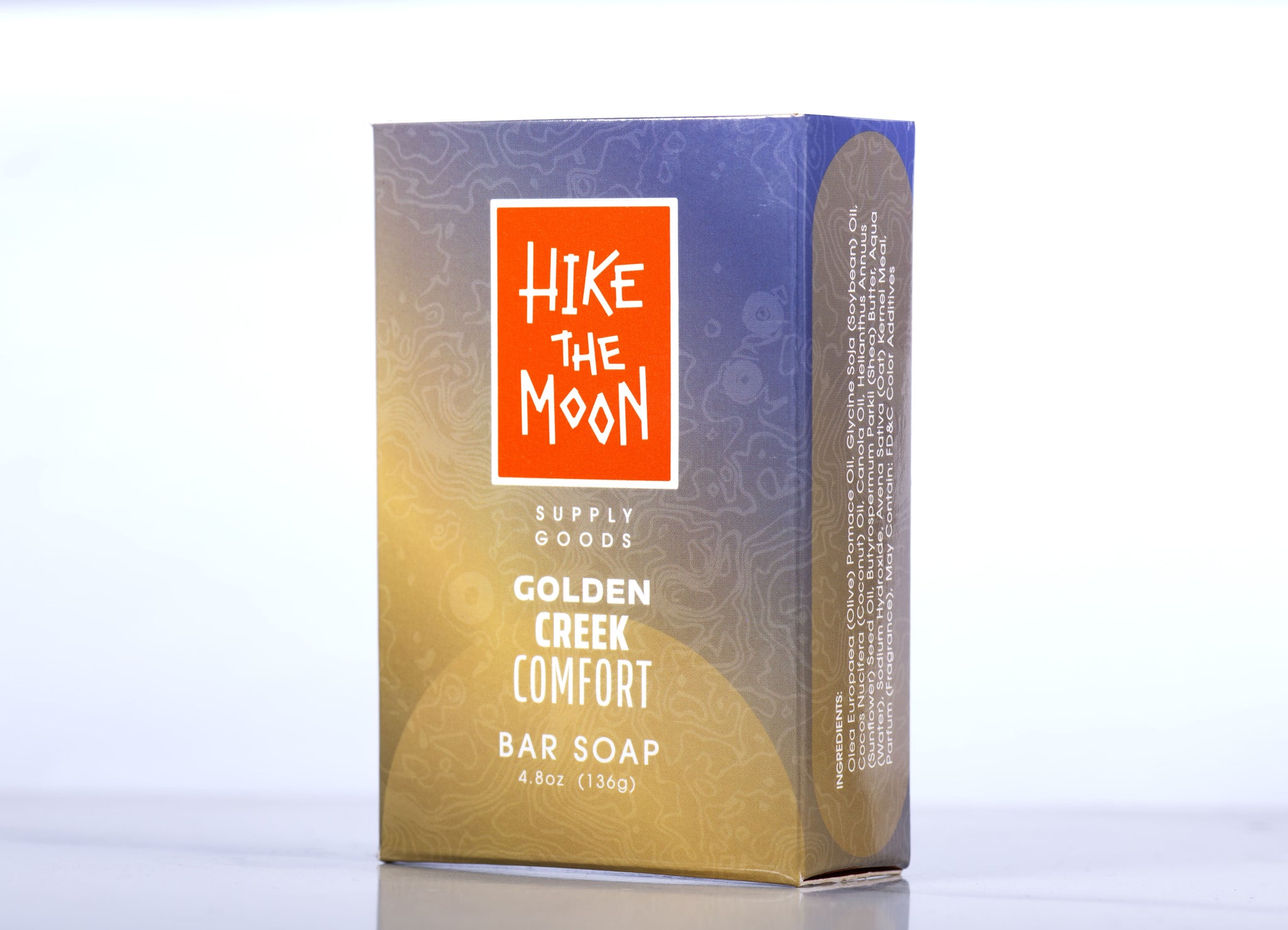 Honey, milk and oat scented natural bar soap, side view — Hike the Moon
