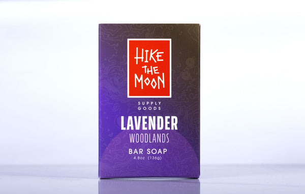 Lavender natural bar soap, front view — Hike the Moon