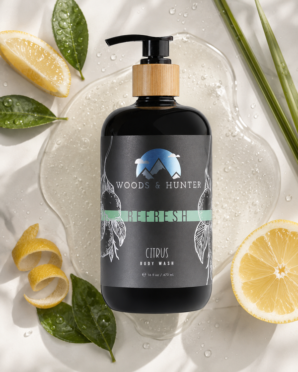 Woods & Hunter Refresh Citrus Organic Body Wash – Lemongrass, 16 fl oz