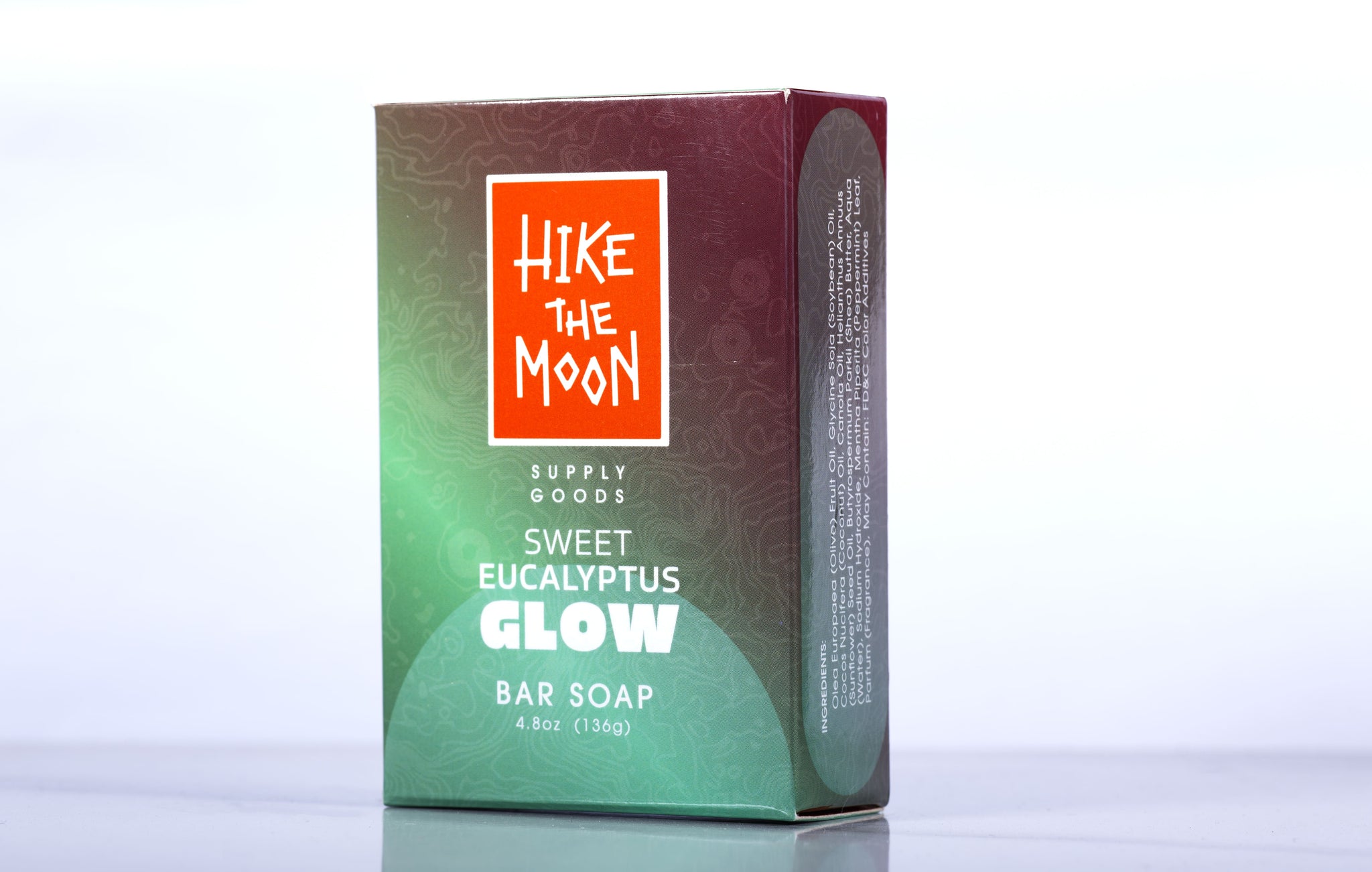 Eucalyptus natural bar soap, side view — Hike the Moon