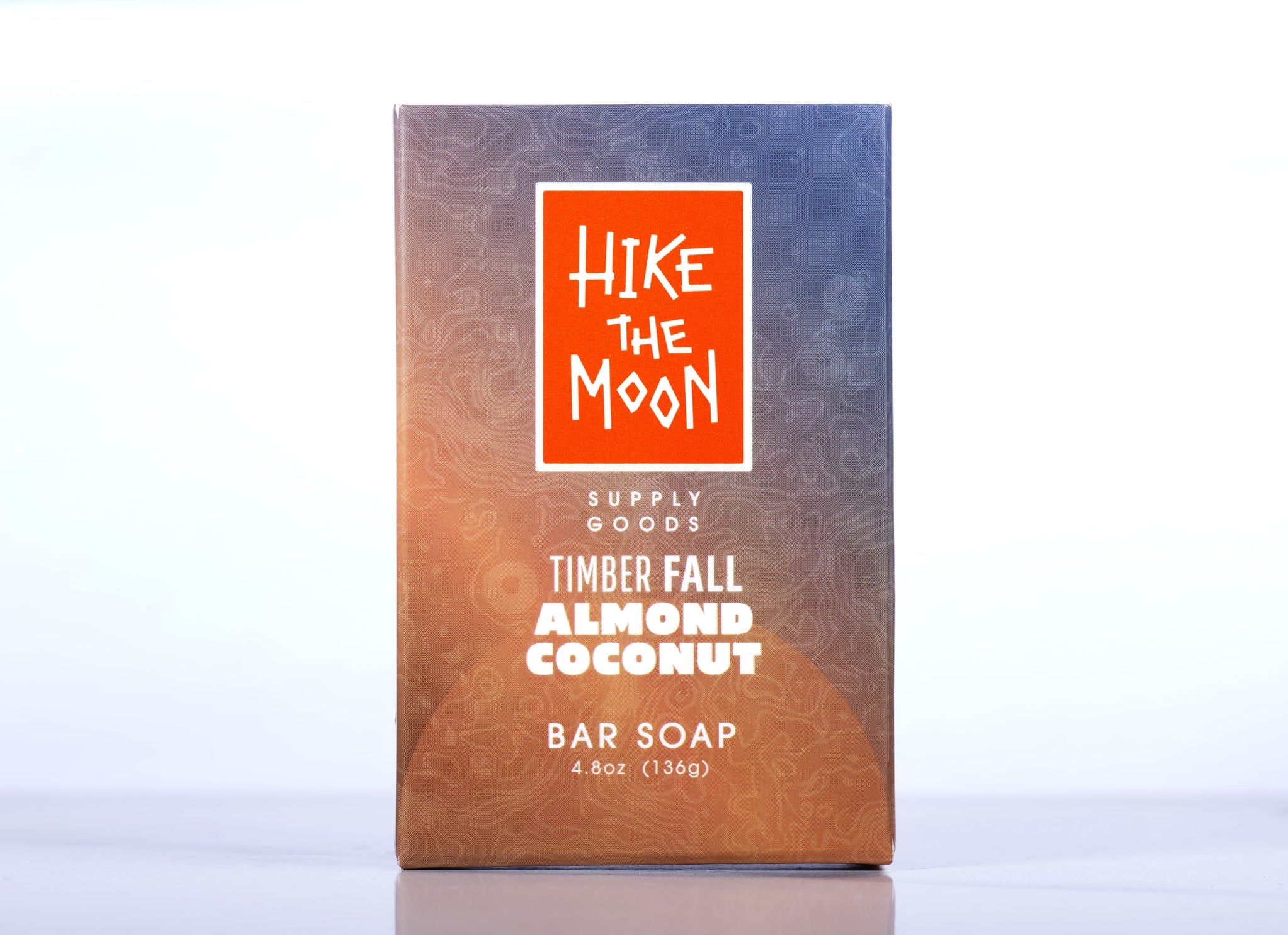 Almond and coconut natural bar soap, front view — Hike the Moon