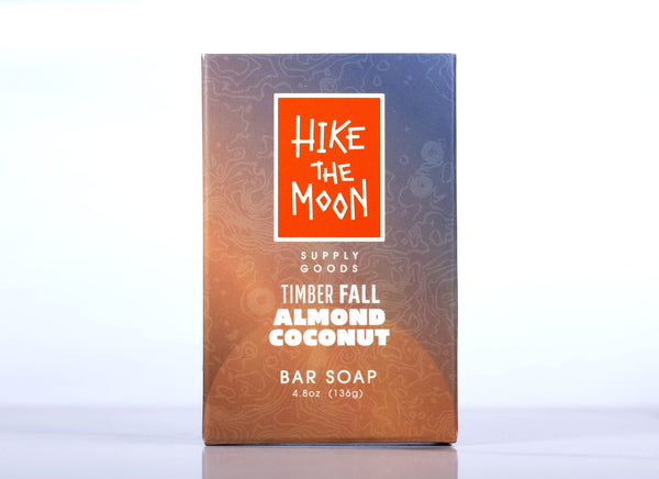 Almond and coconut natural bar soap, front view — Hike the Moon