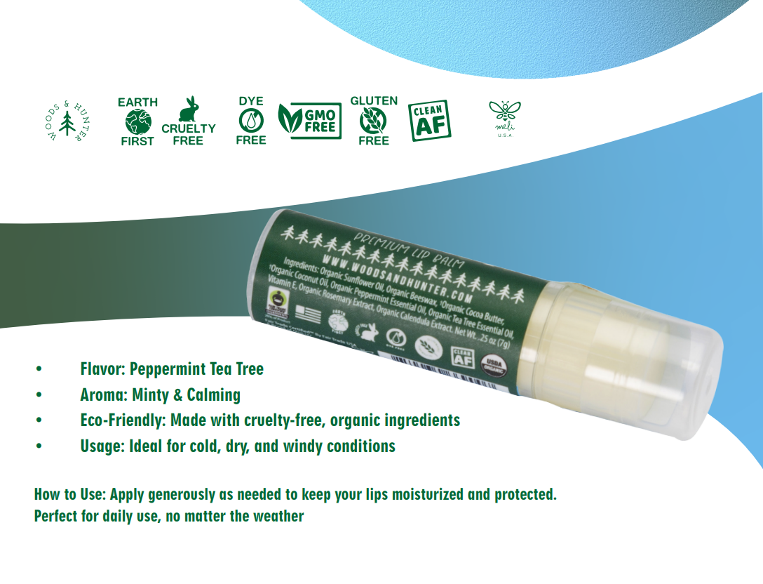 Woods & Hunter Herbal Peppermint Tea Tree Lip Balm