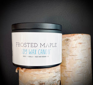 Frosted Maple Candle 100% Organic